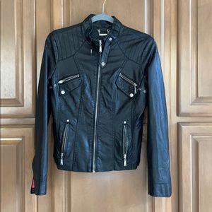 Kohls Junior (Pleather) Black Jacket | Size M